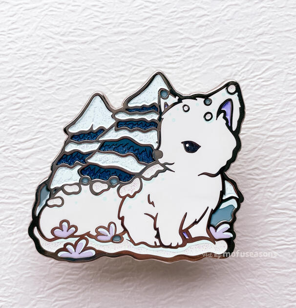Snowy Fox Pin