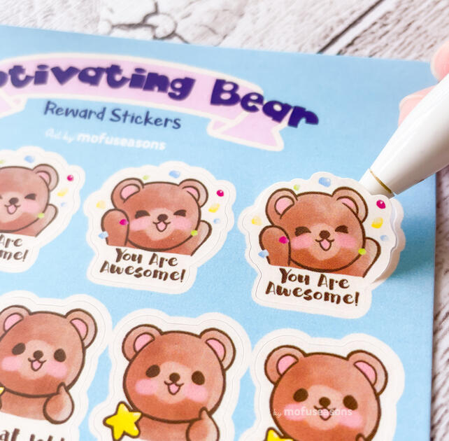 Motivating Bears Reward Stickers